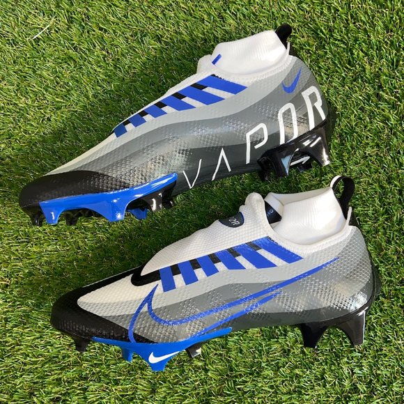 Nike Vapor Edge Pro 360 White Royal Blue Football Cleats DQ3670-041 Men Size 8